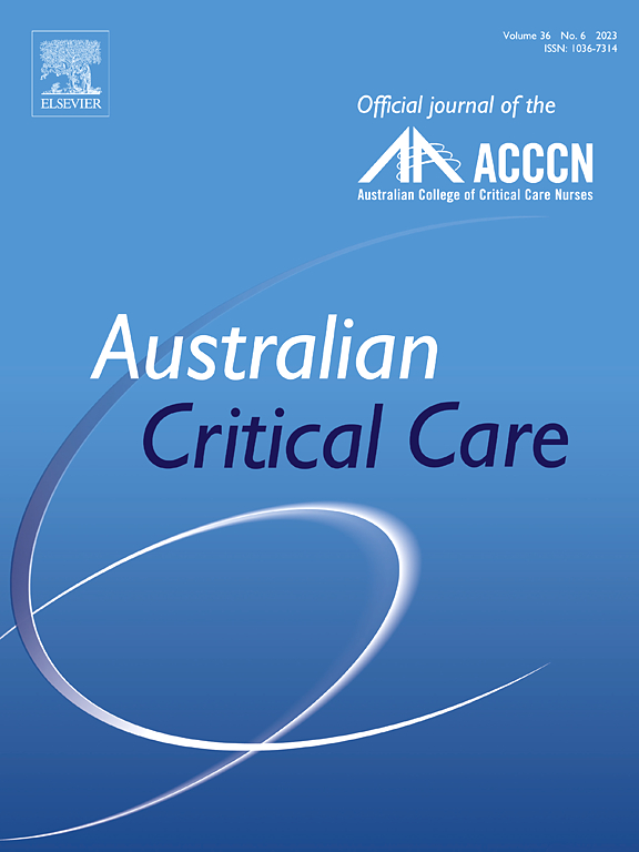 Go to journal home page - Australian Critical Care
